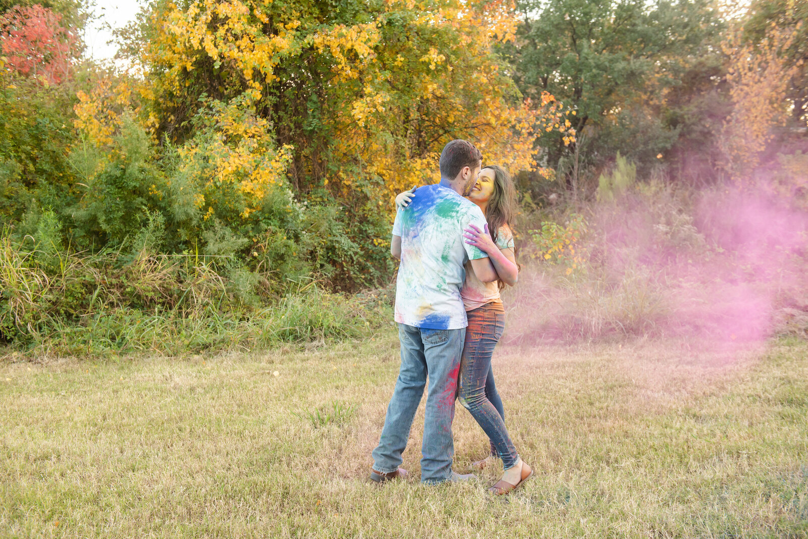Chalk fight engagement pictures