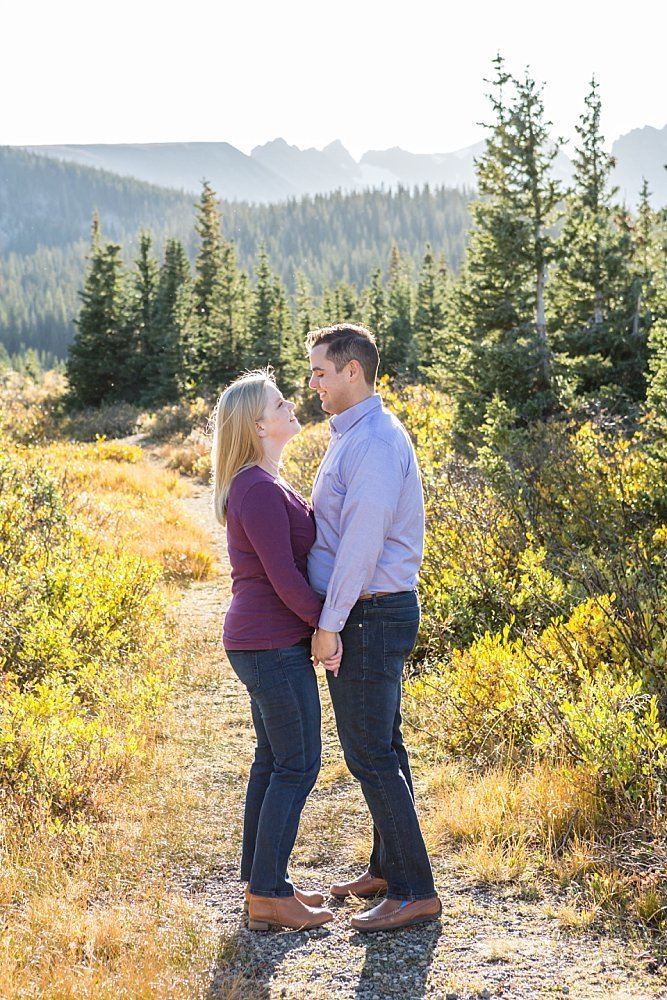 Engagement photos at Brainard Lake Colorado