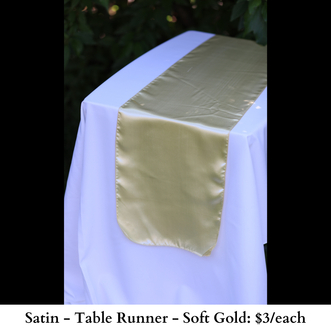 Satin-Table Runner-Soft Gold-679