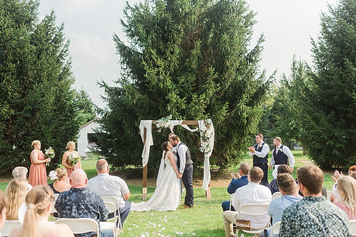 Navy & Rose Summer Backyard Wedding | Danvers, IL_0068