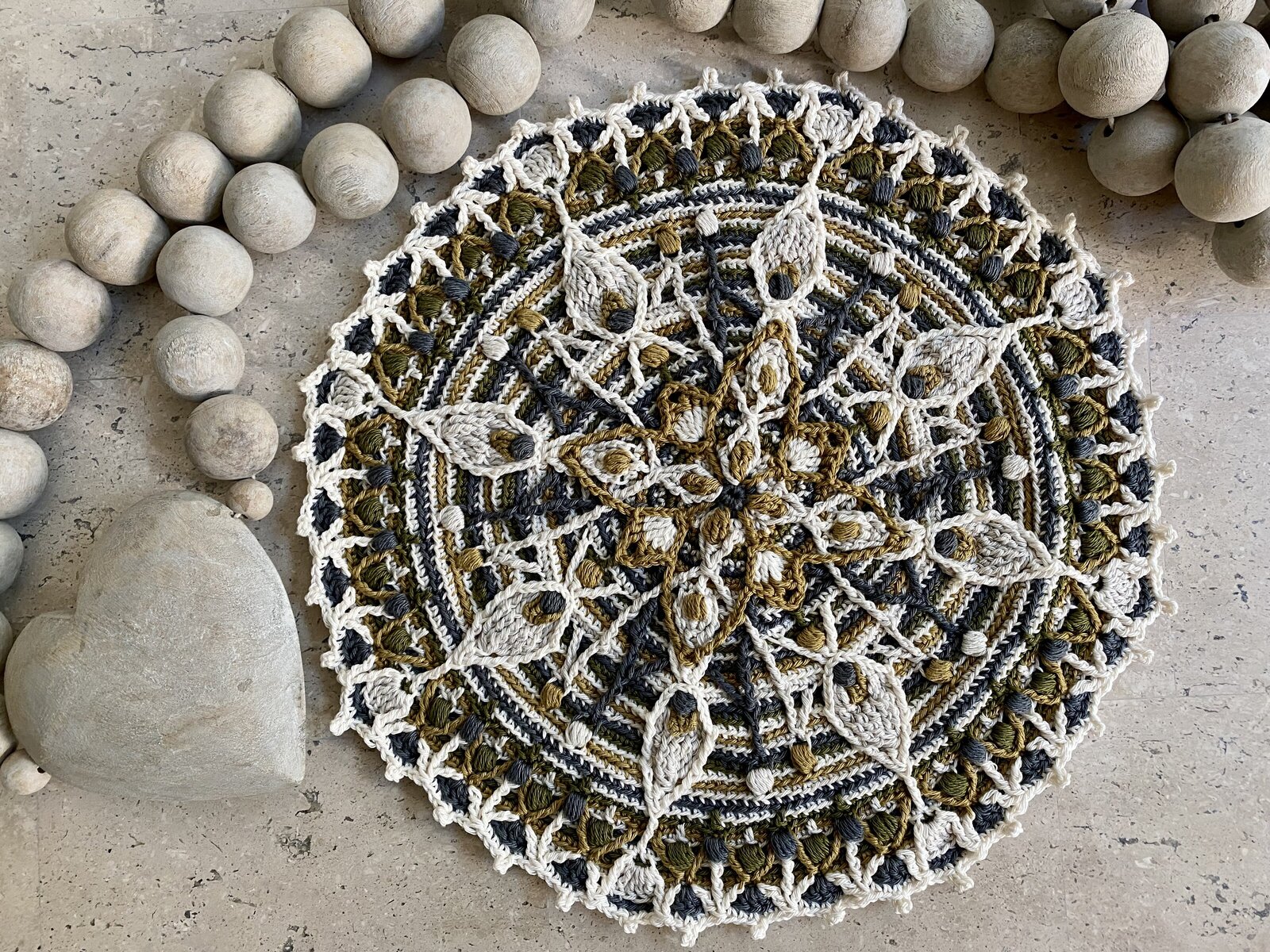 Overlay crocheted mandala
