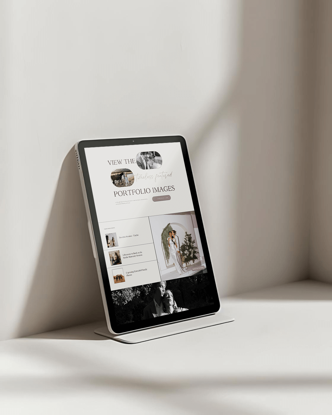 Photographers Showit website