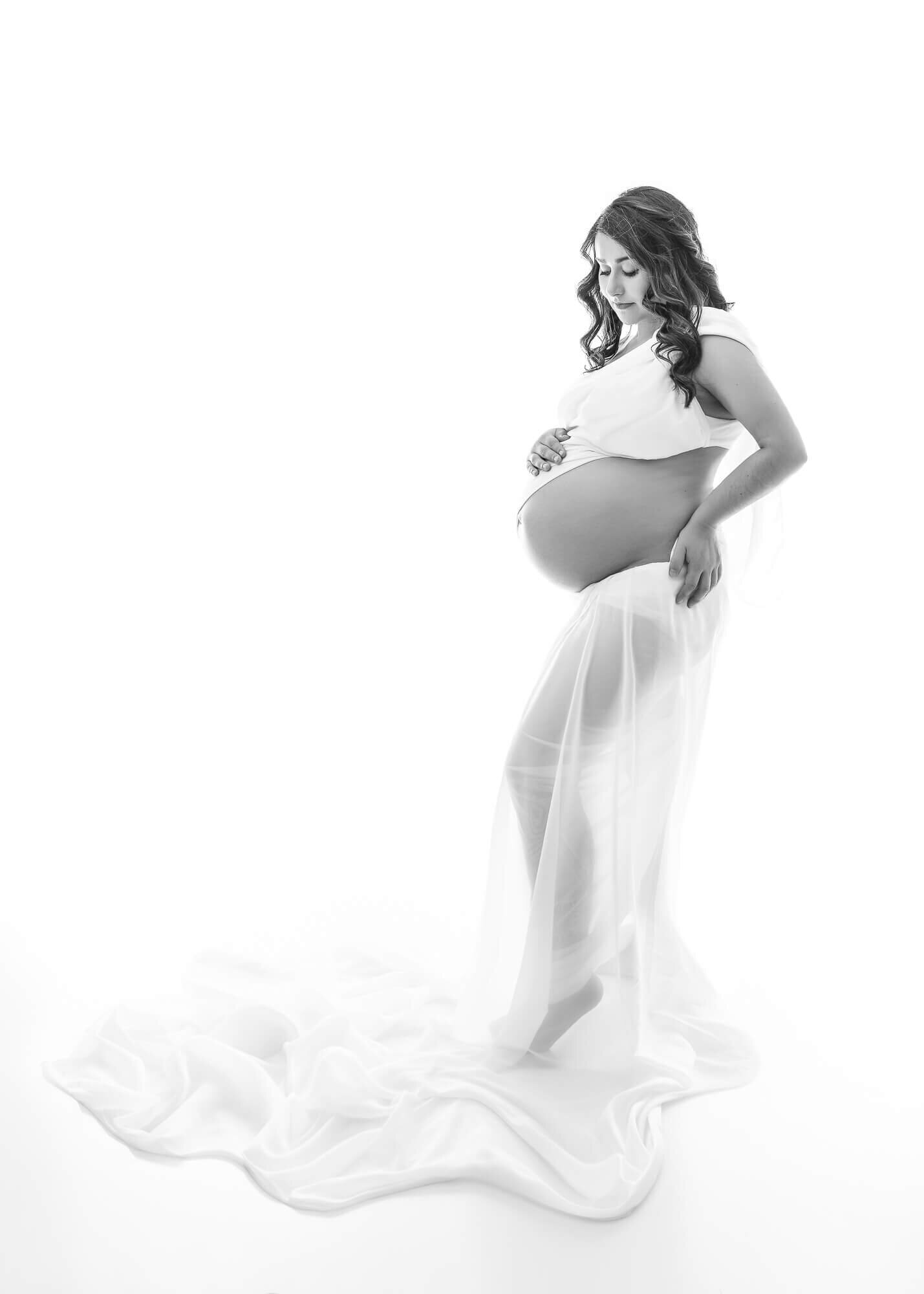 Greek goddess inspired maternity picture