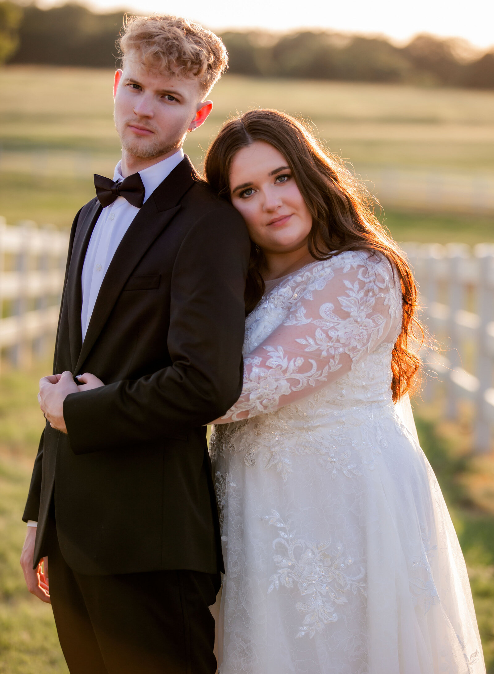 bride hugging her groom