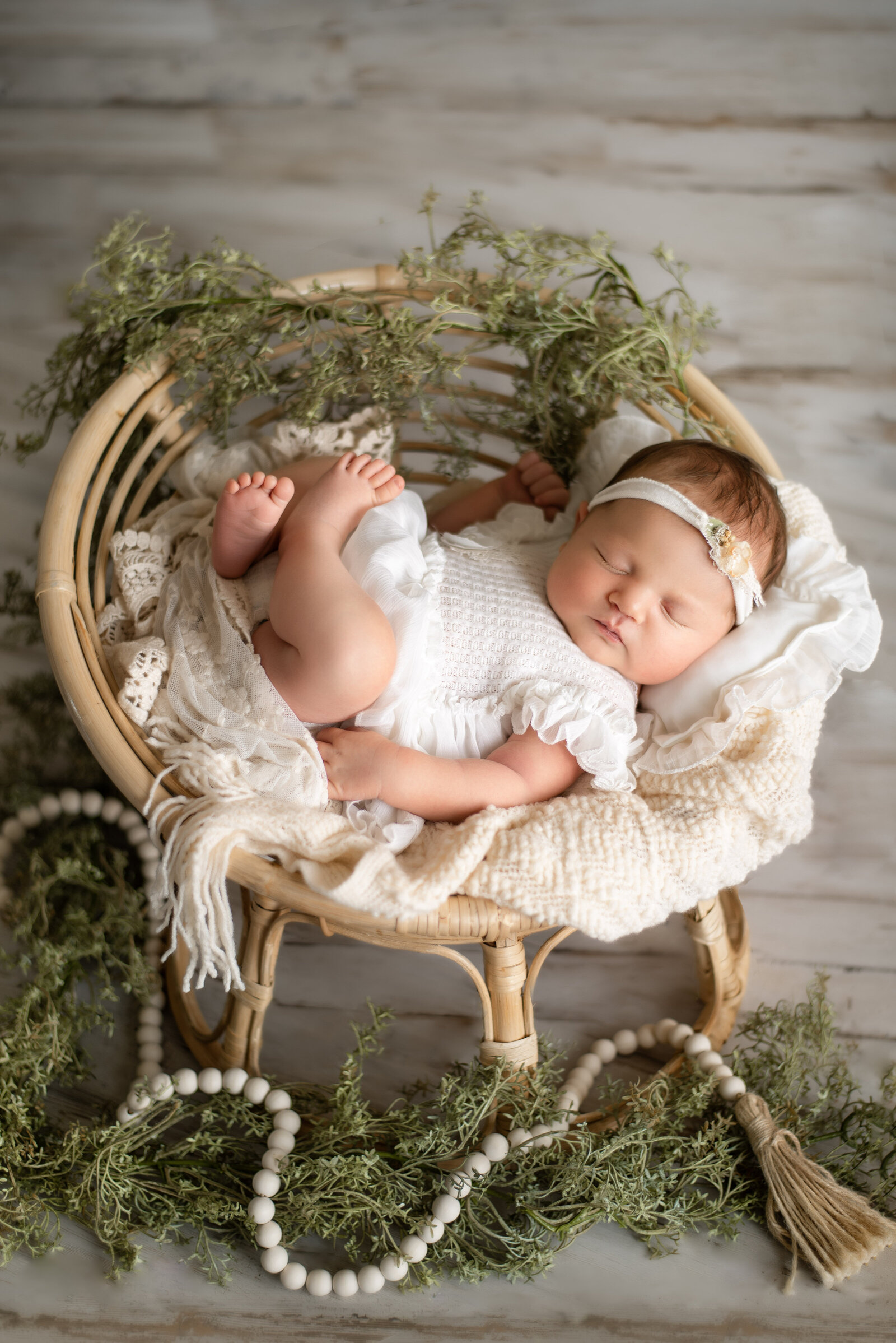 Newborn Photographer in Utah County baby boho session