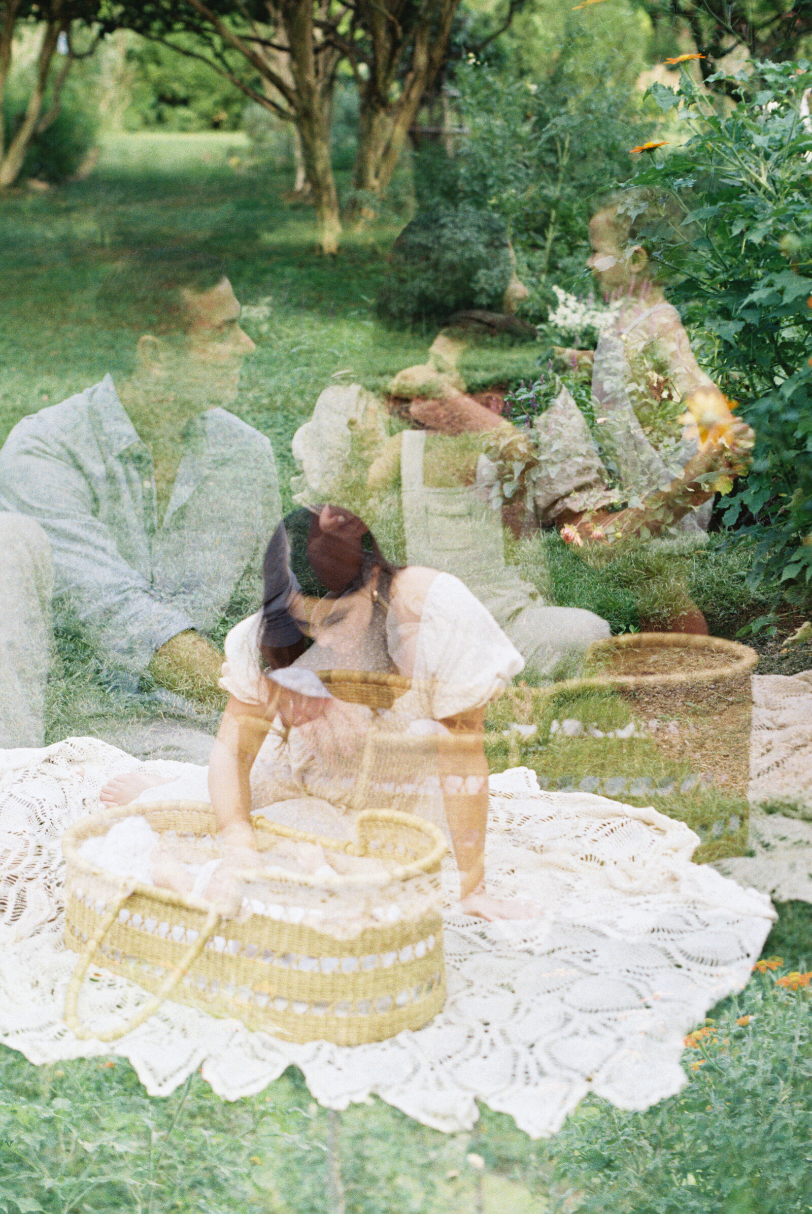 overlay film photos of family