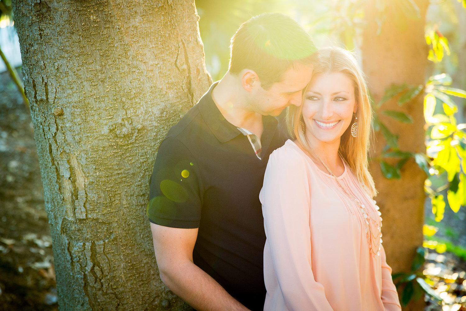 Balboa Park engagement photos stunning light