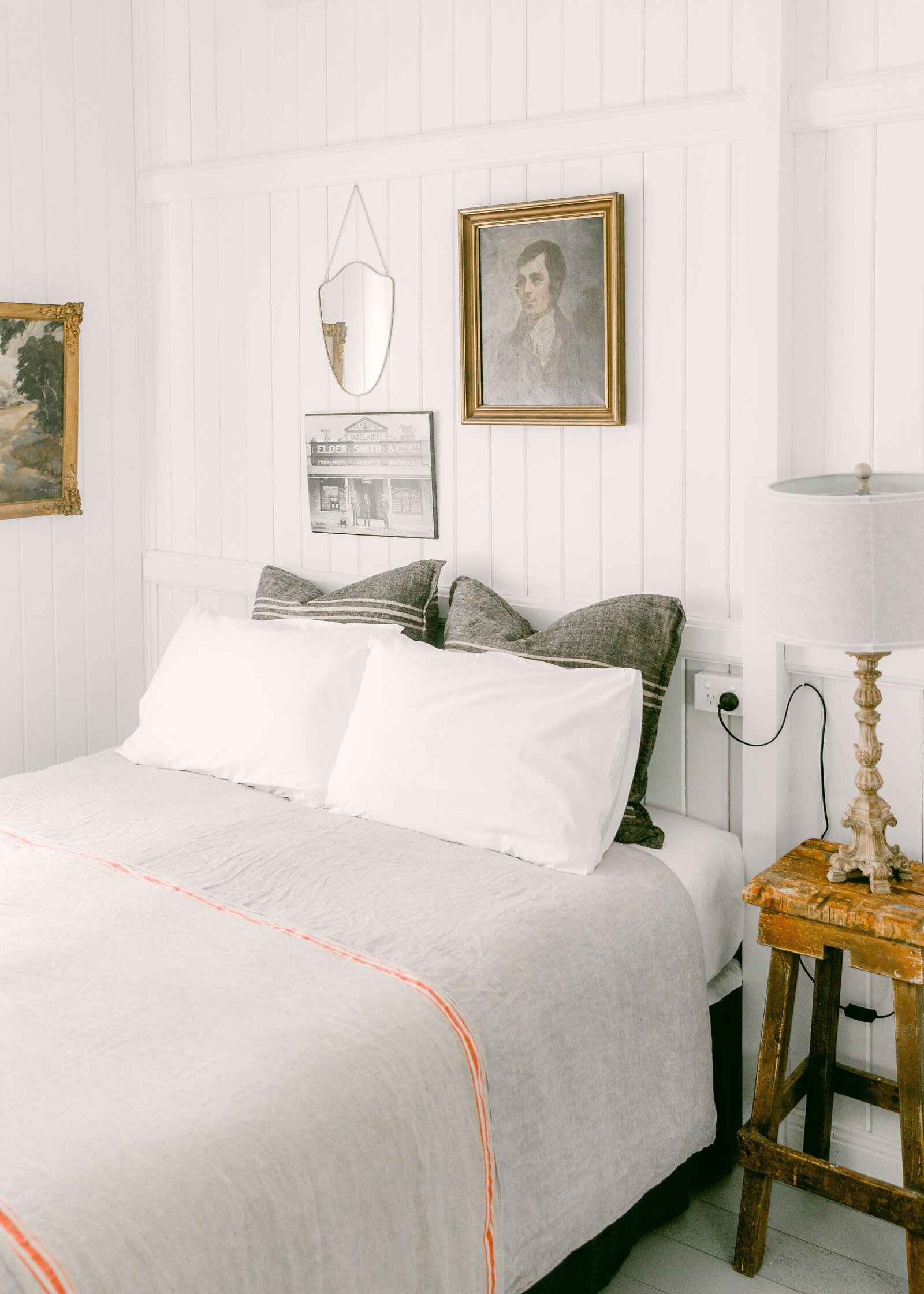 Chelsea Loren Airbnb interior design branding photographer for a white vintage Airbnb in Queensland, Australia