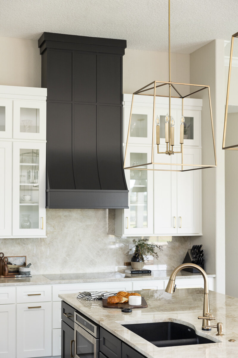 dewine design orlando interior designer windermere full home renovation classic kitchen with black vent hood