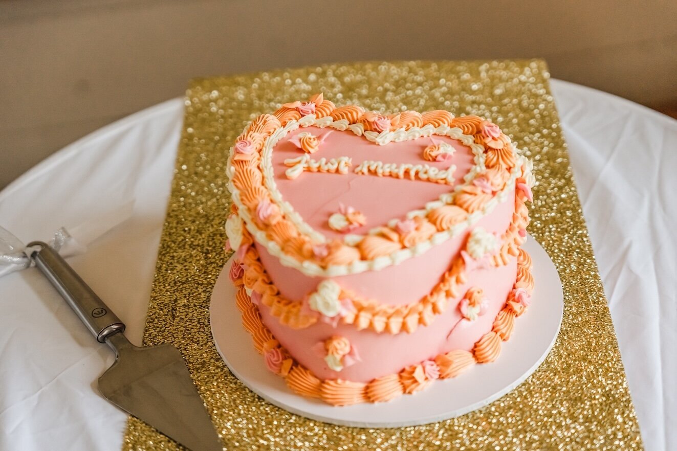 custom wedding cake and champagne celebration