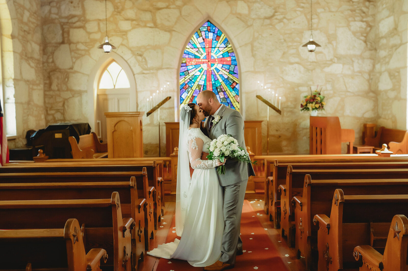 Micro Wedding at the Chapel at La Villita in San Antonio, Texas.