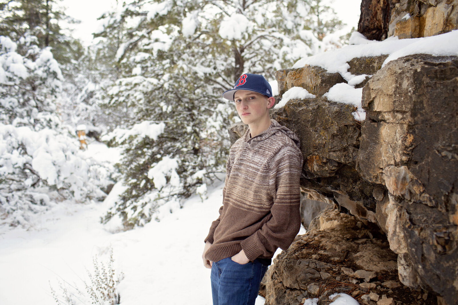 NM-Boy-Senior-Session-Snow-rocks