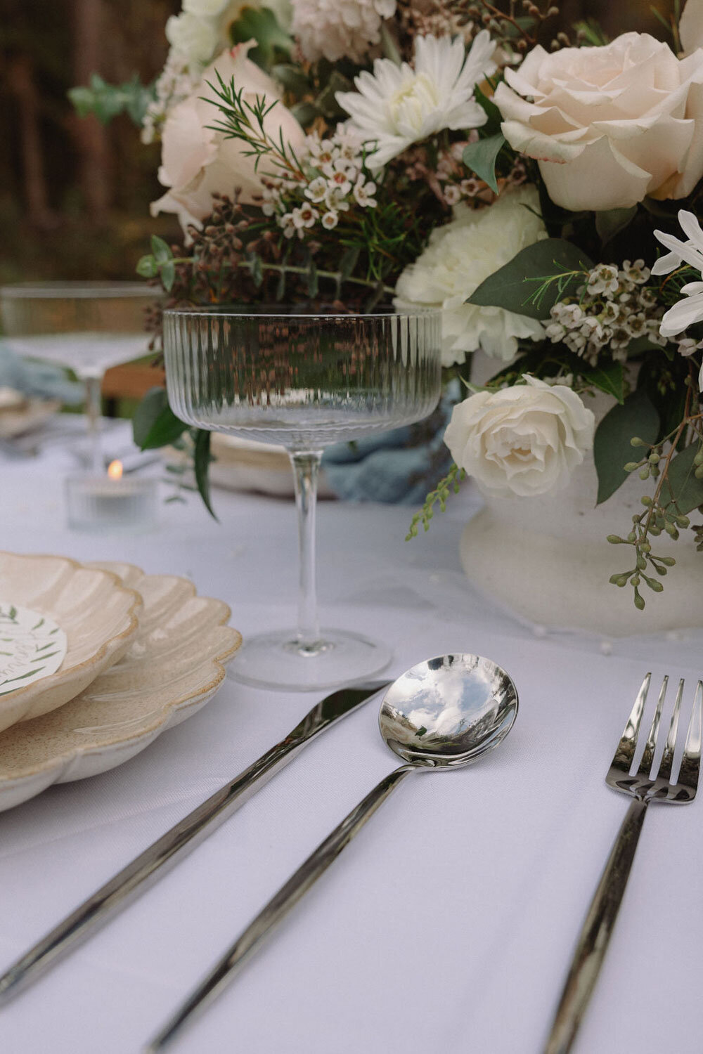 Elegant table setup for a wedding