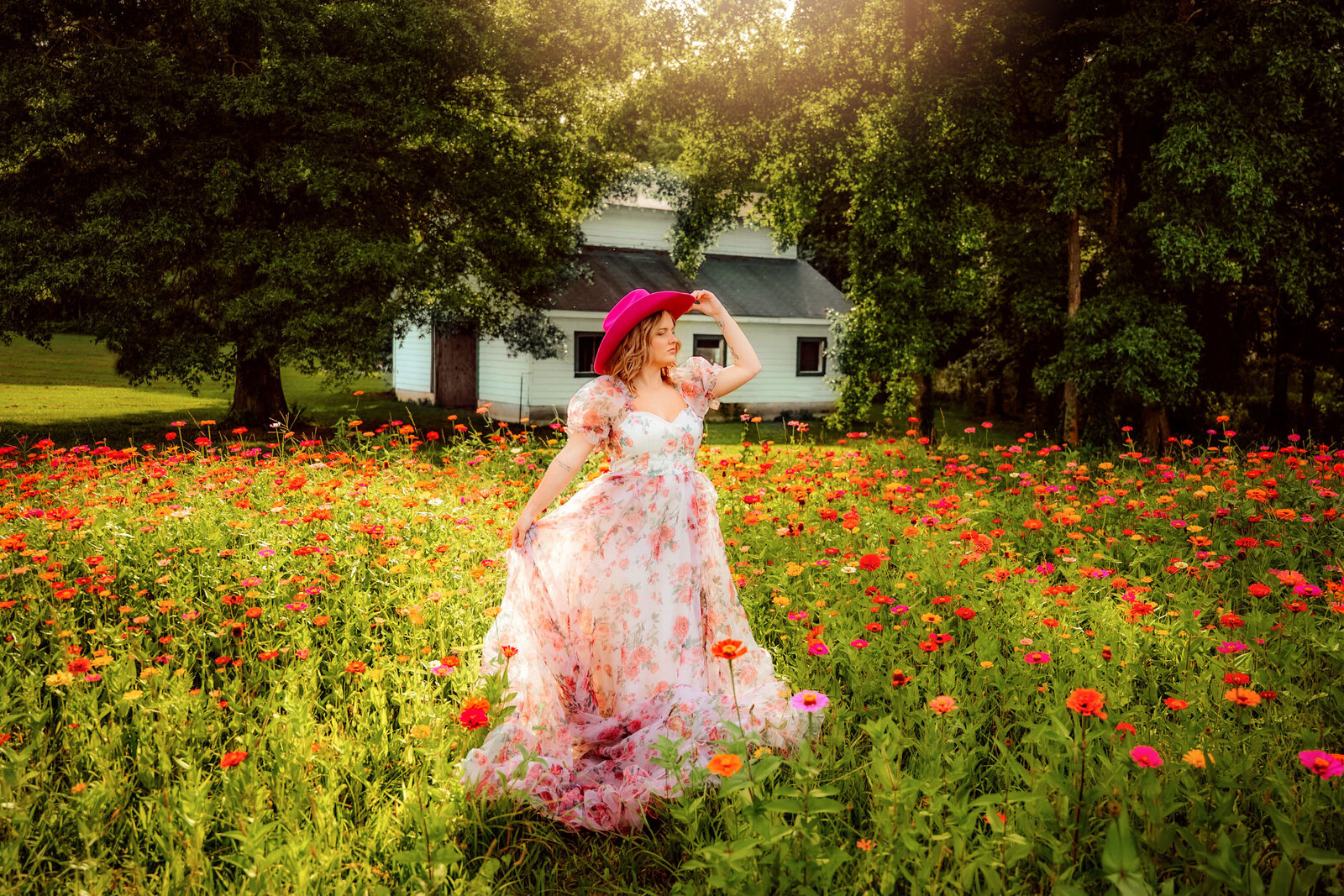 O connor farms, Monroe NC, Western Styled Photography, Vibrant and colorful, Flower Fields 