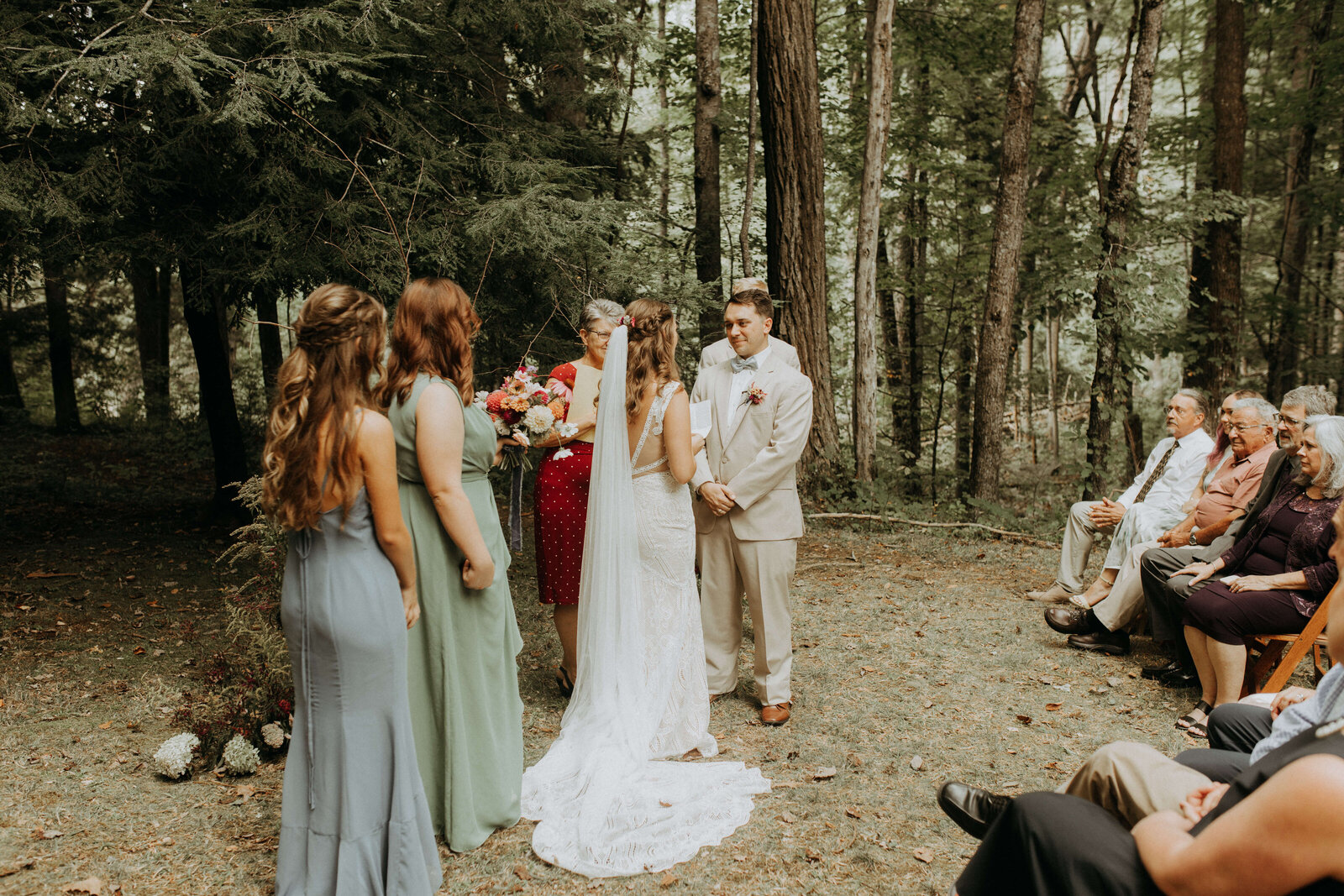 wedding ceremony at Appalachian Clubhouse