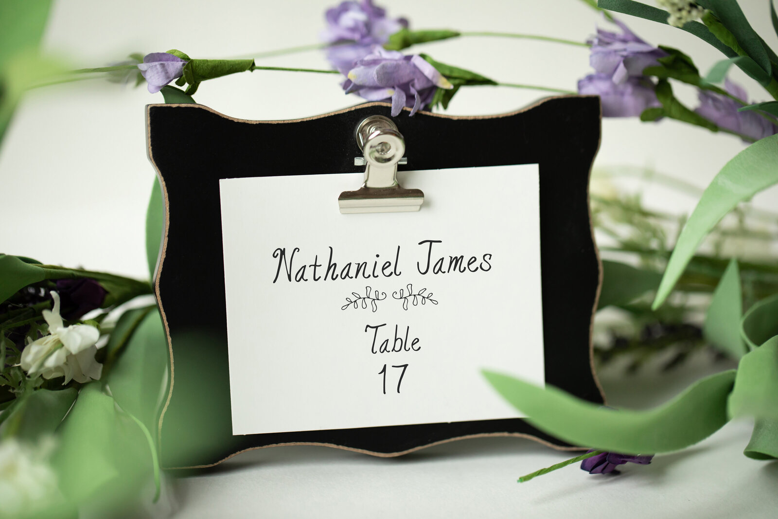 Nathaniel James wedding tag