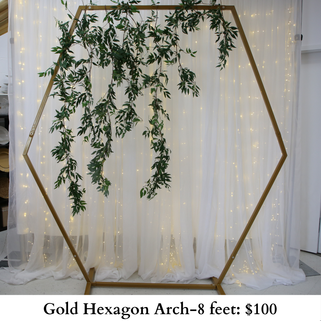 Gold Hexagon Arch-8 feet-644