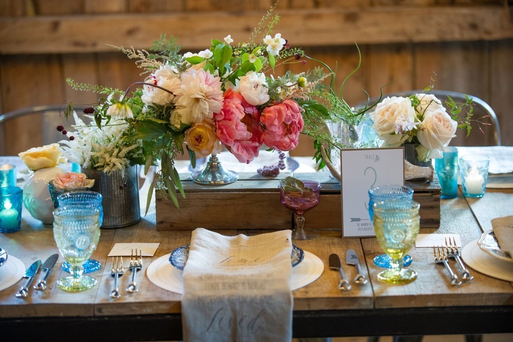 Rustic and colorful barn wedding at The Barn on Walnut Hill in Maine