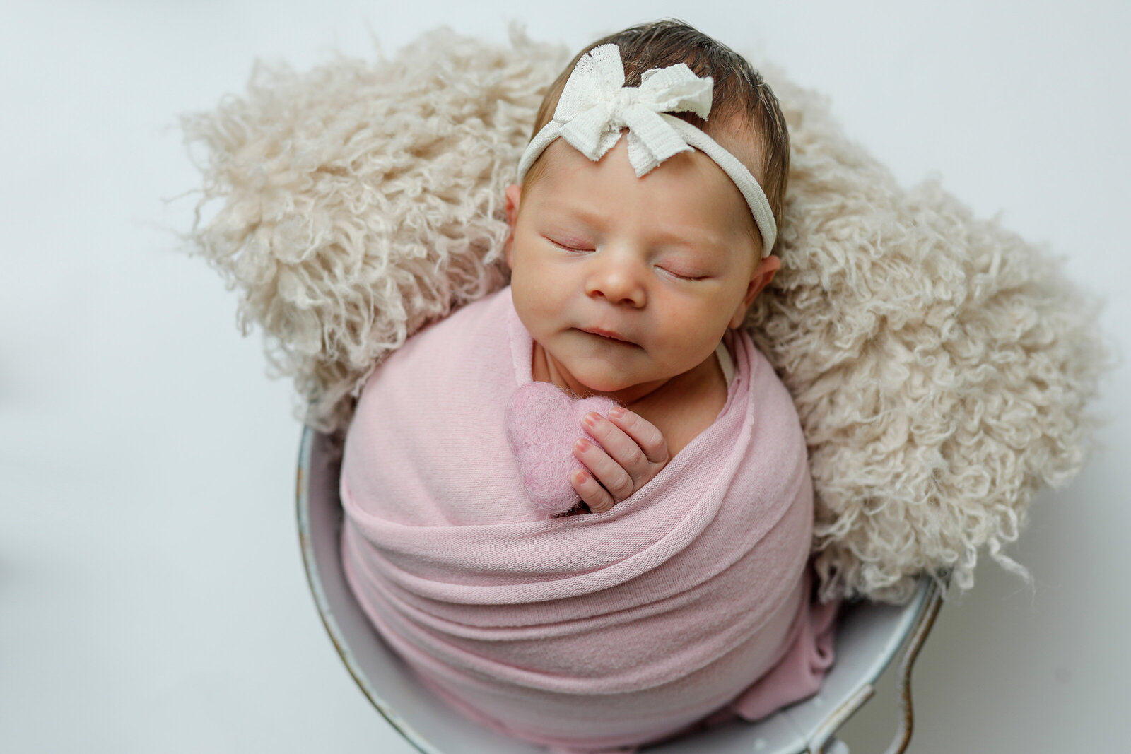 Newborn-baby-girl-pink-Janesville-Studio-portraits