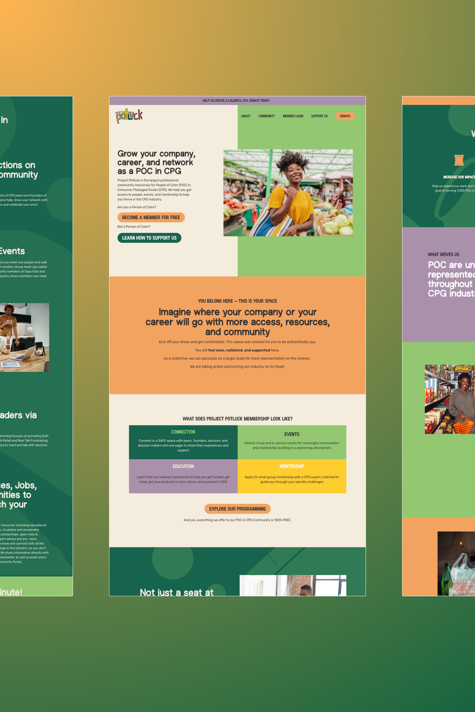 CPG nonprofit wordpress website for founders