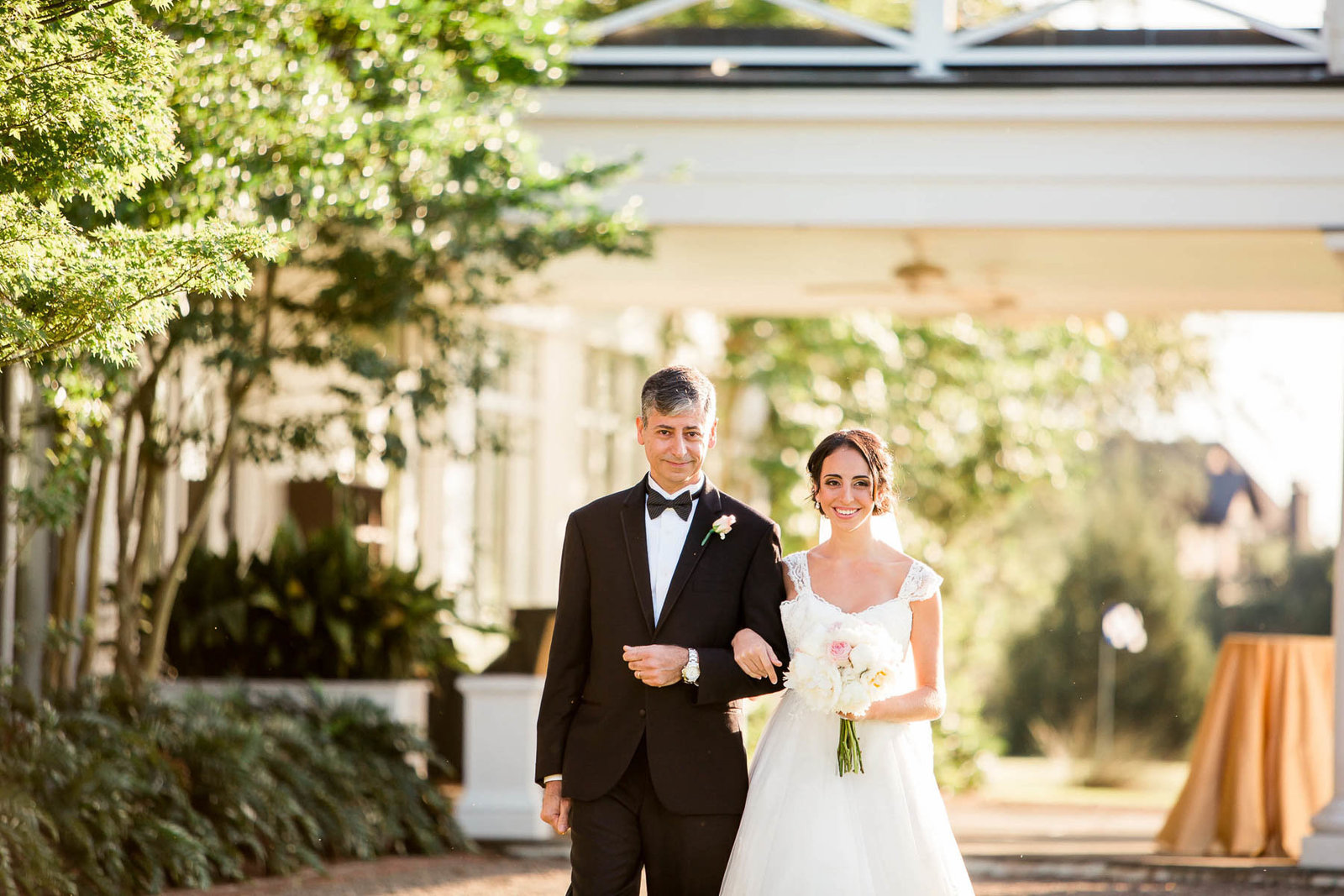 Father walks bride down the aisle, Daniel Island Club, Charleston Wedding Photographer.