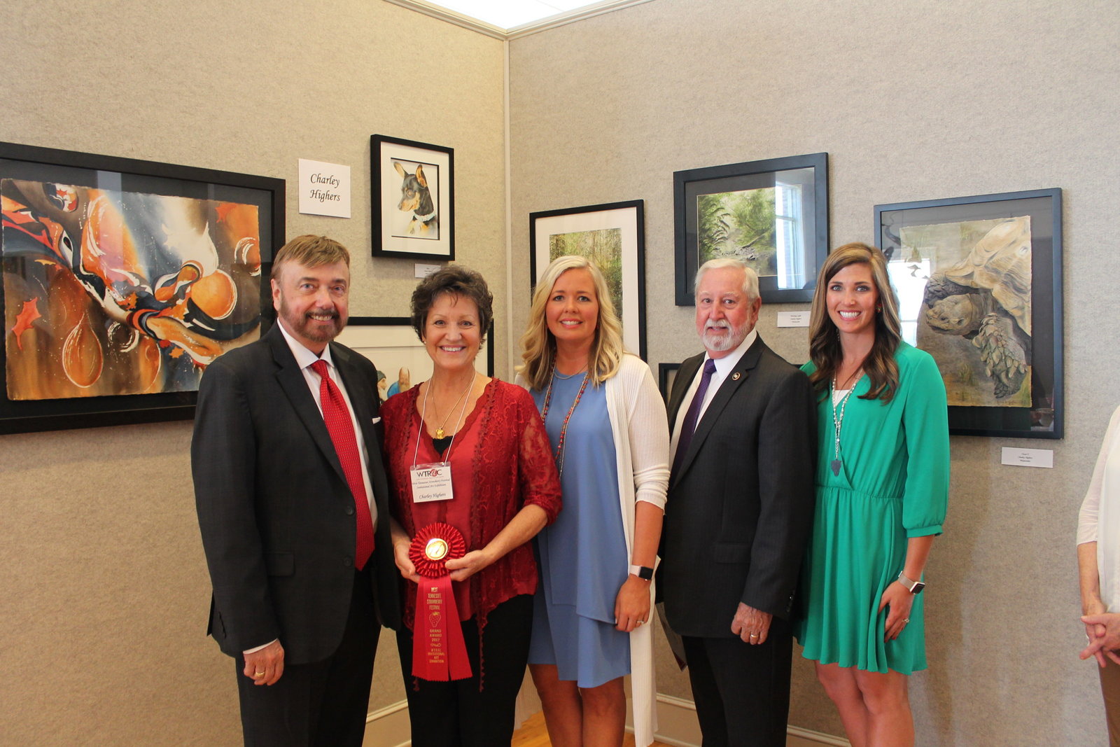 West Tennessee Strawberry Festival - Art Show - Best of Show with officials