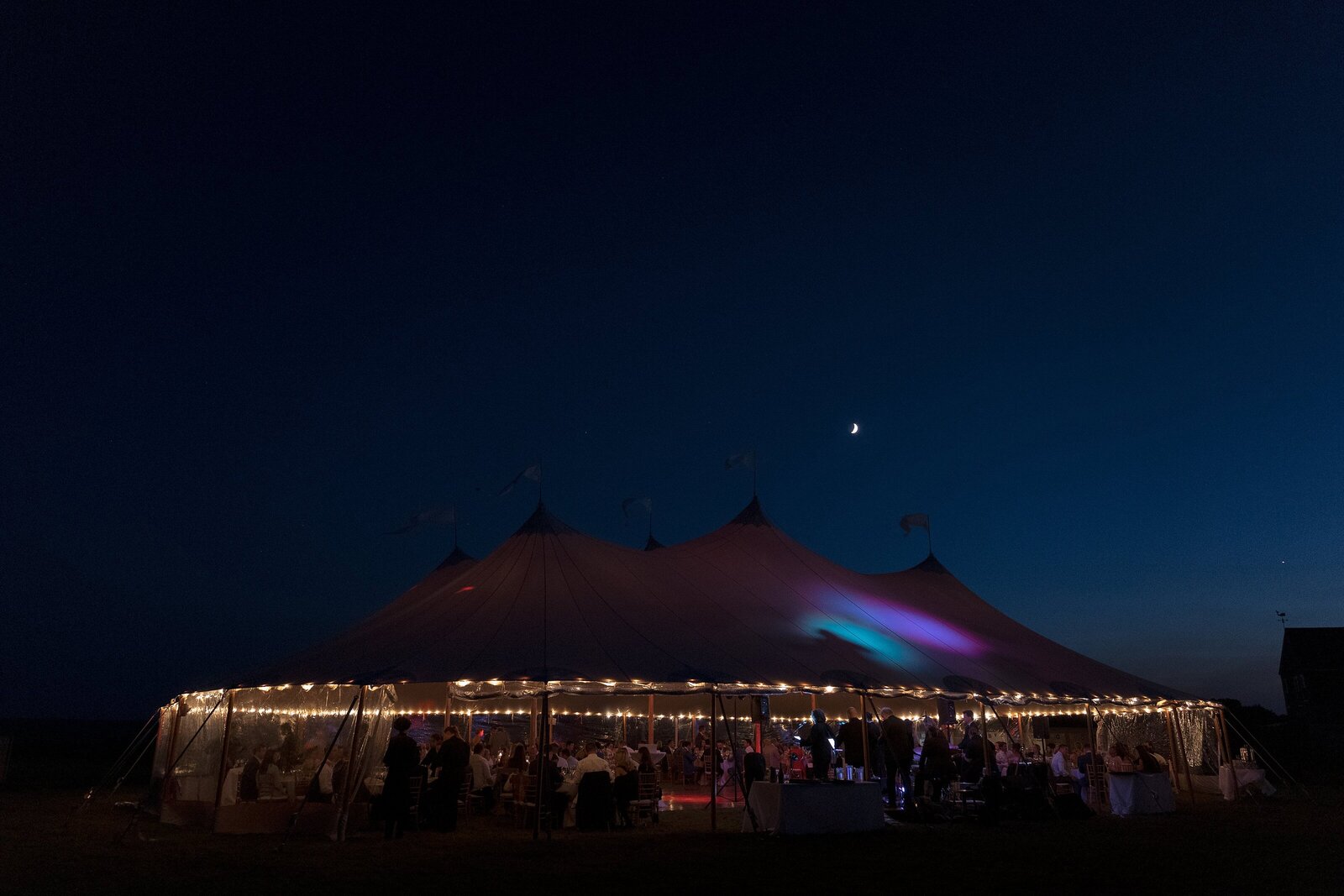 Tented South Dartmouth wedding at Salters Point. Deborah Zoe Photography.