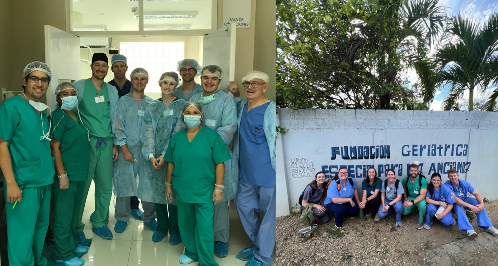 group of medical students on mission trip