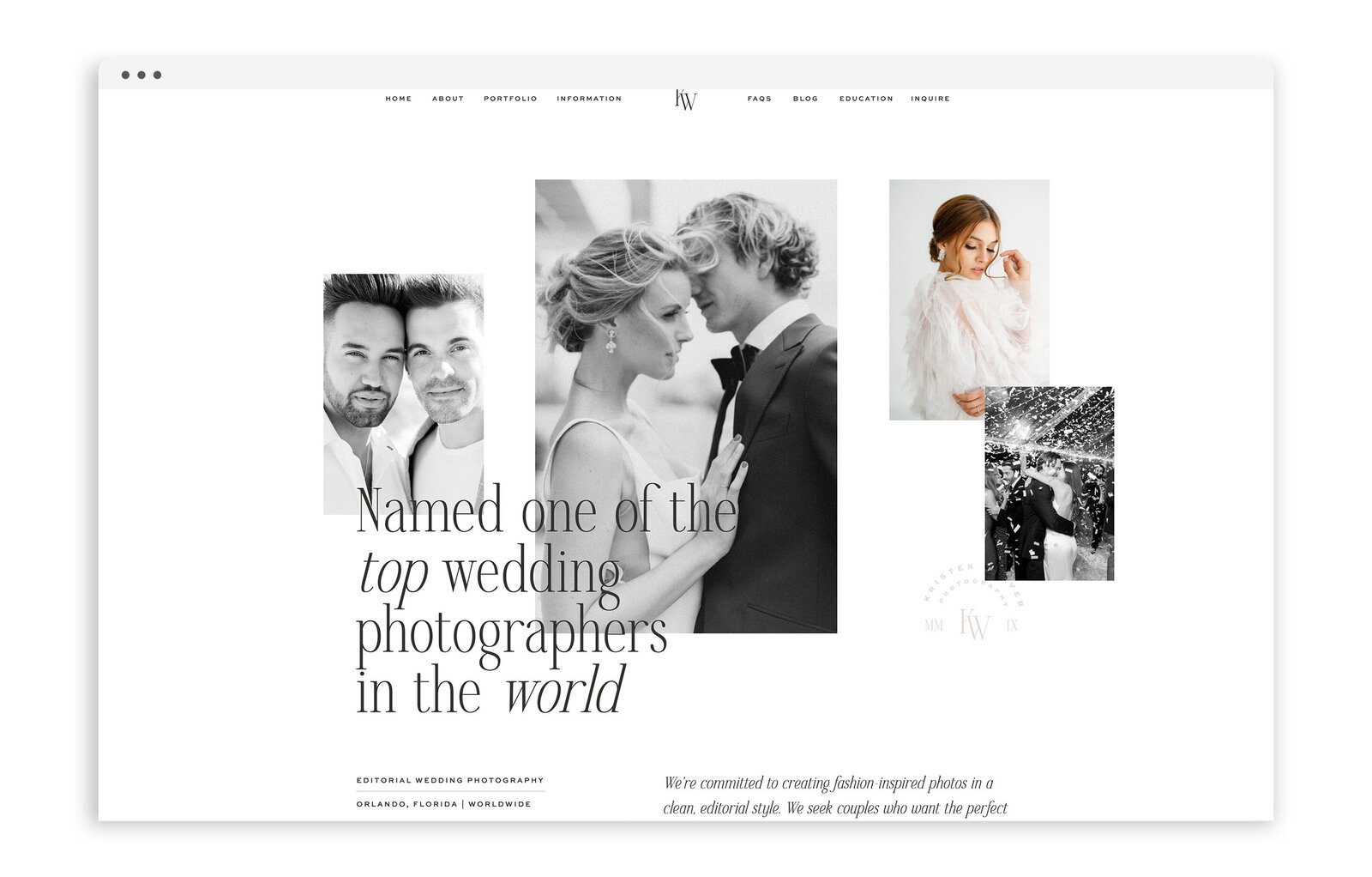 Custom Brand and Showit Website Design for Weddings by Susan Dunne - Best Branding and Website Designers for Creatives With Grace and Gold