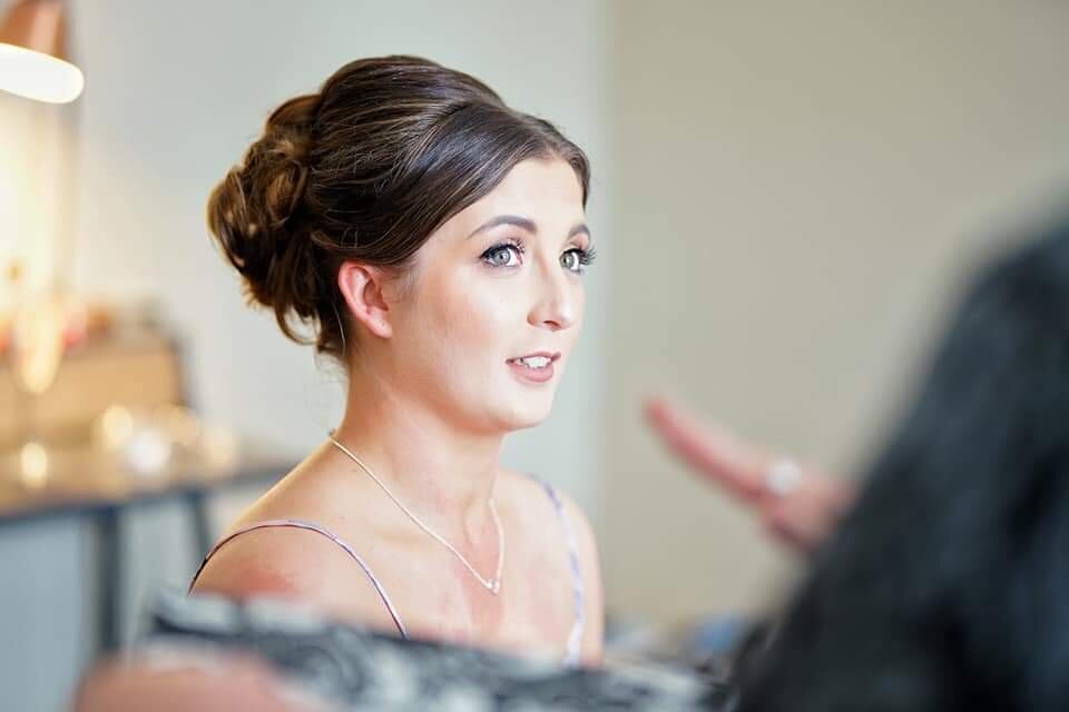 brunette bridal updo