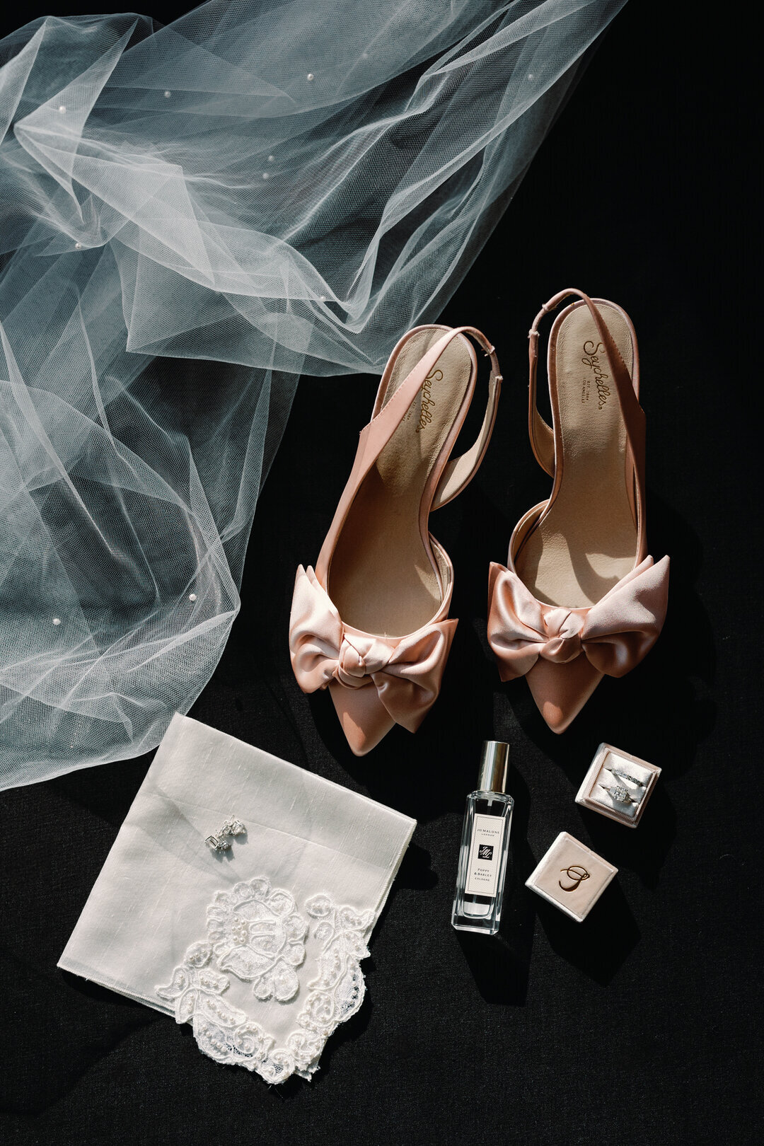 Brides Veil Shoes Ring Perfume