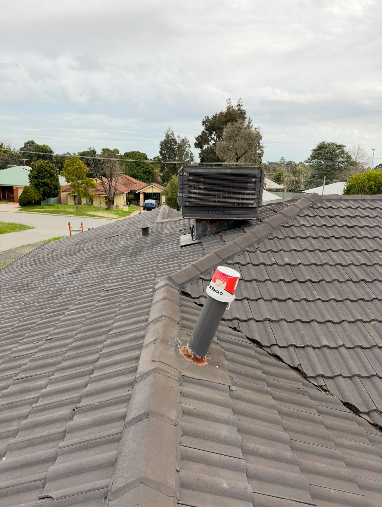 Captis Creations inspecting tiled roof during pre-purchase building inspection in Perth