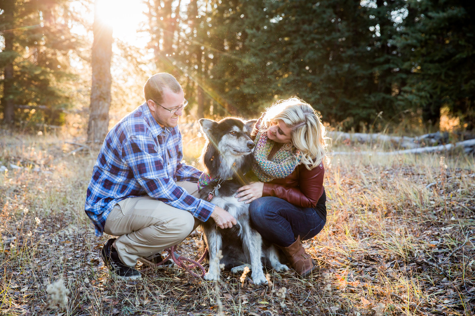 Engagement session Jackson Hole with dog