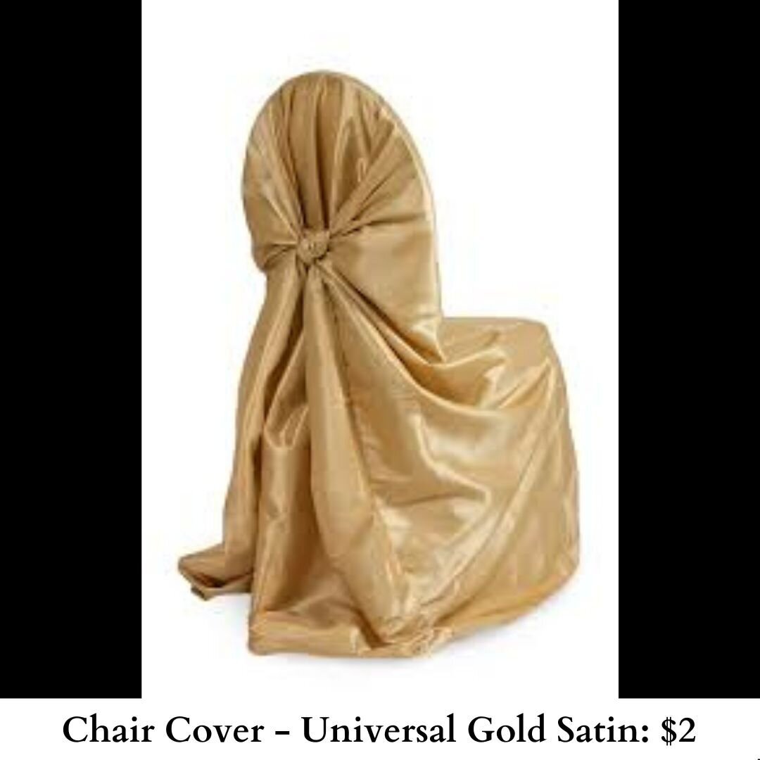 Chair Cover - Universal Gold Satin-377