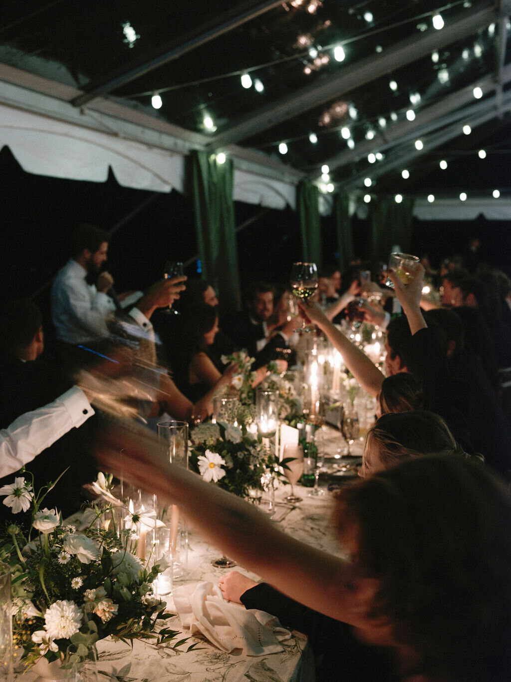 81Kate Campbell Floral Brittland waterfront tented wedding by Molly McManus photo