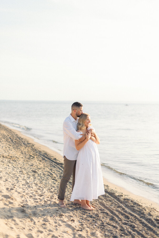 couple hanging out at the beach
