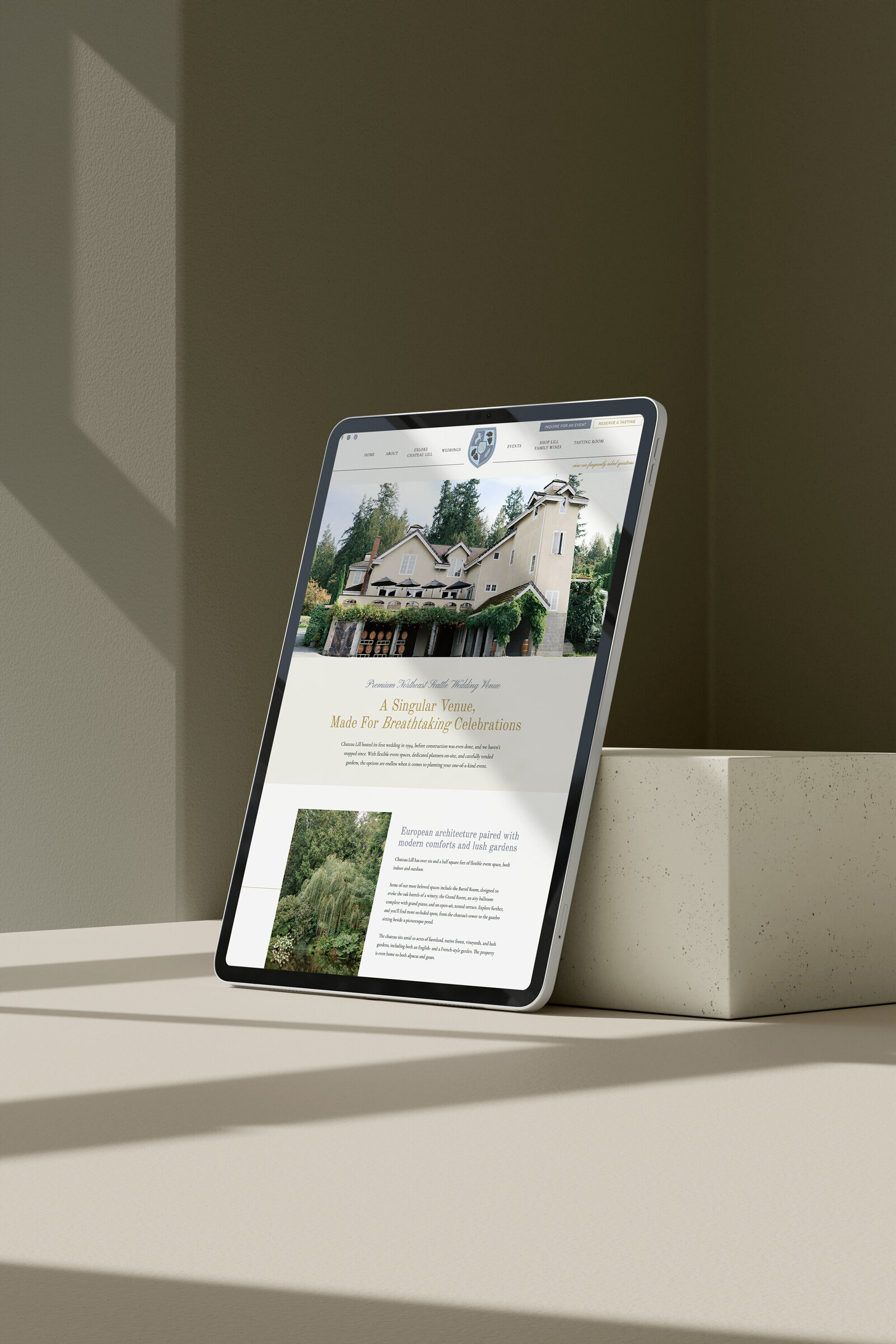 Custom Logo Design for Chateau Lill, a Washington wedding venue