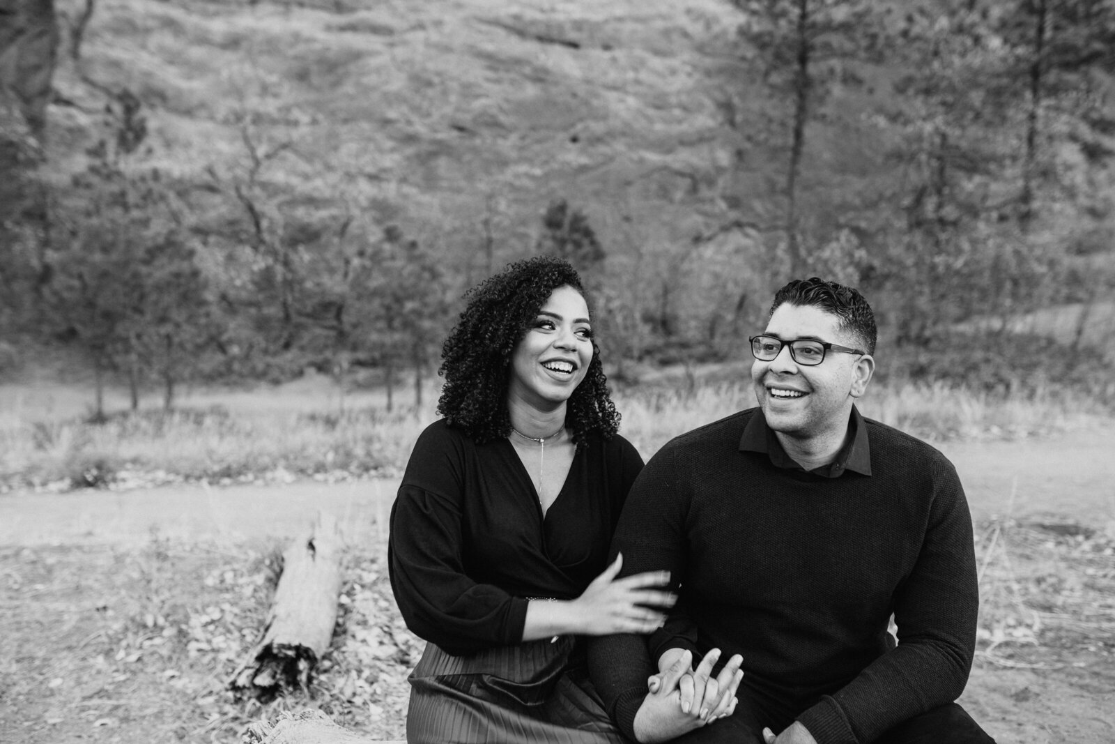 Colorado Springs Candid Laughing Engagement Photos
