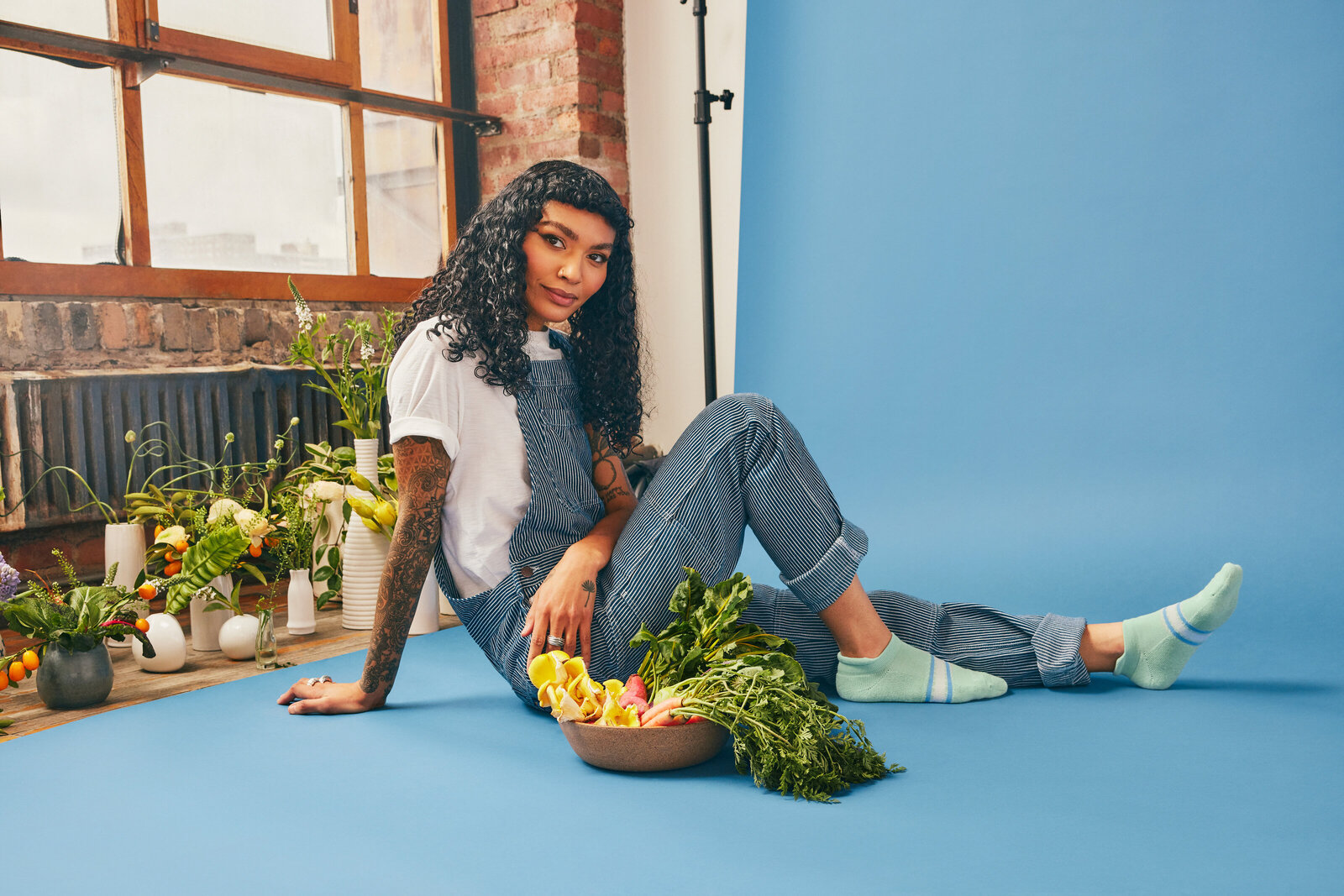 bombas x sophia roe - 03 - striped overalls - 01097