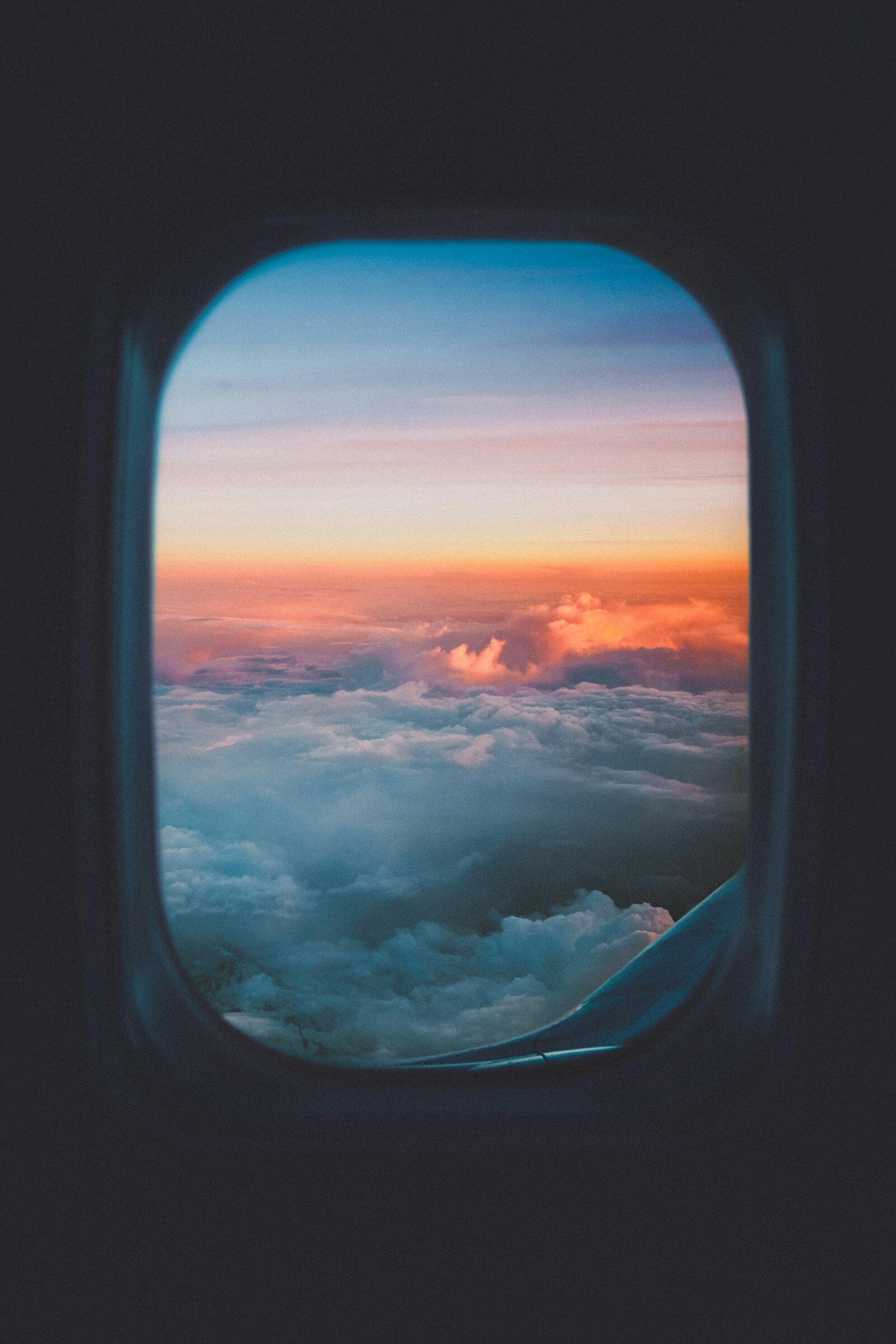 Airplane window view