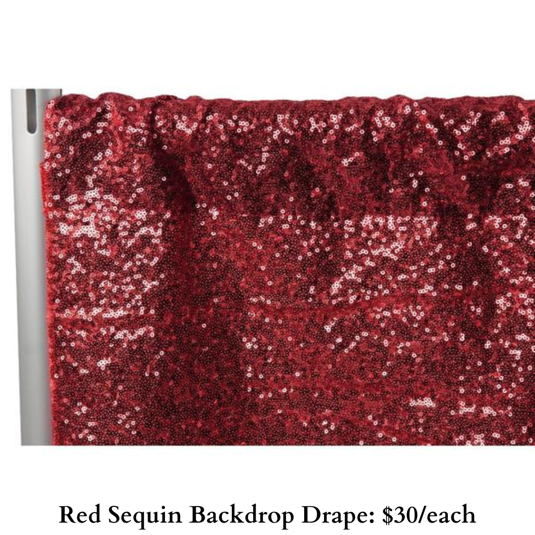 Red Sequin Backdrop Drape-826