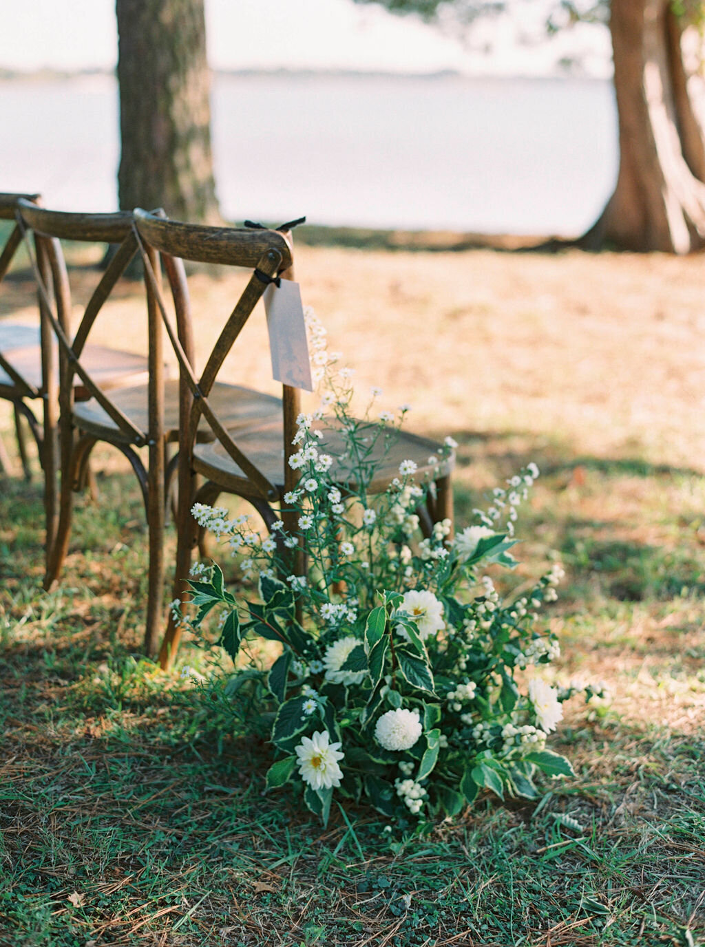 90Kate Campbell Floral Brittland waterfront tented wedding by Molly McManus photo