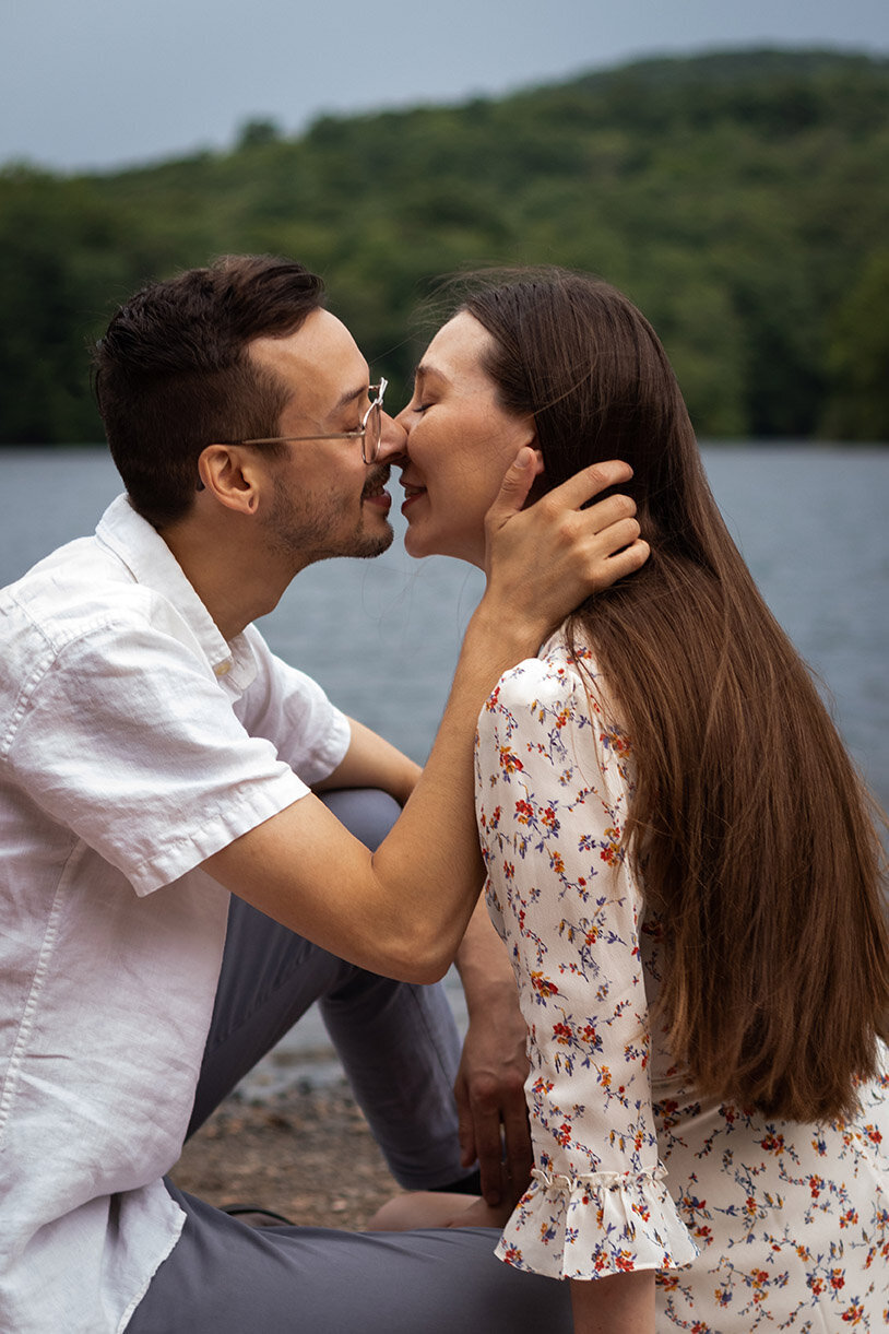 Rustic outdoor wooded engagement photos by jaimee rae photography