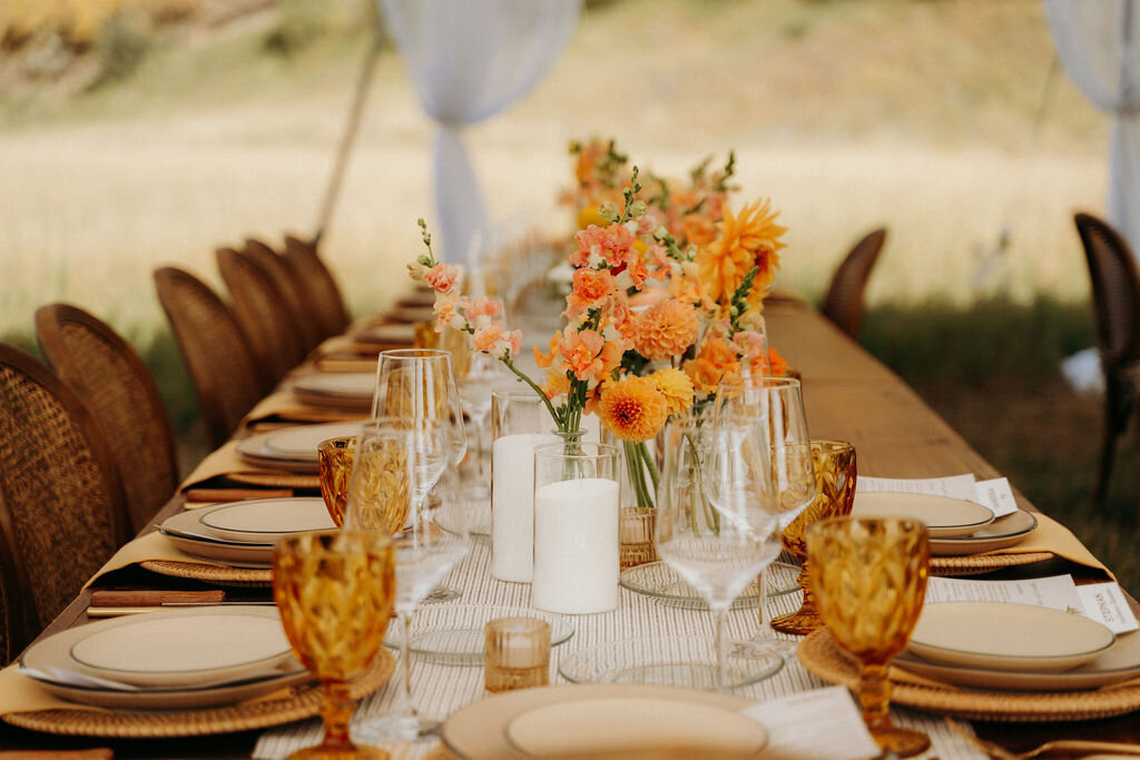 Star Valley Wedding Amber Goblets