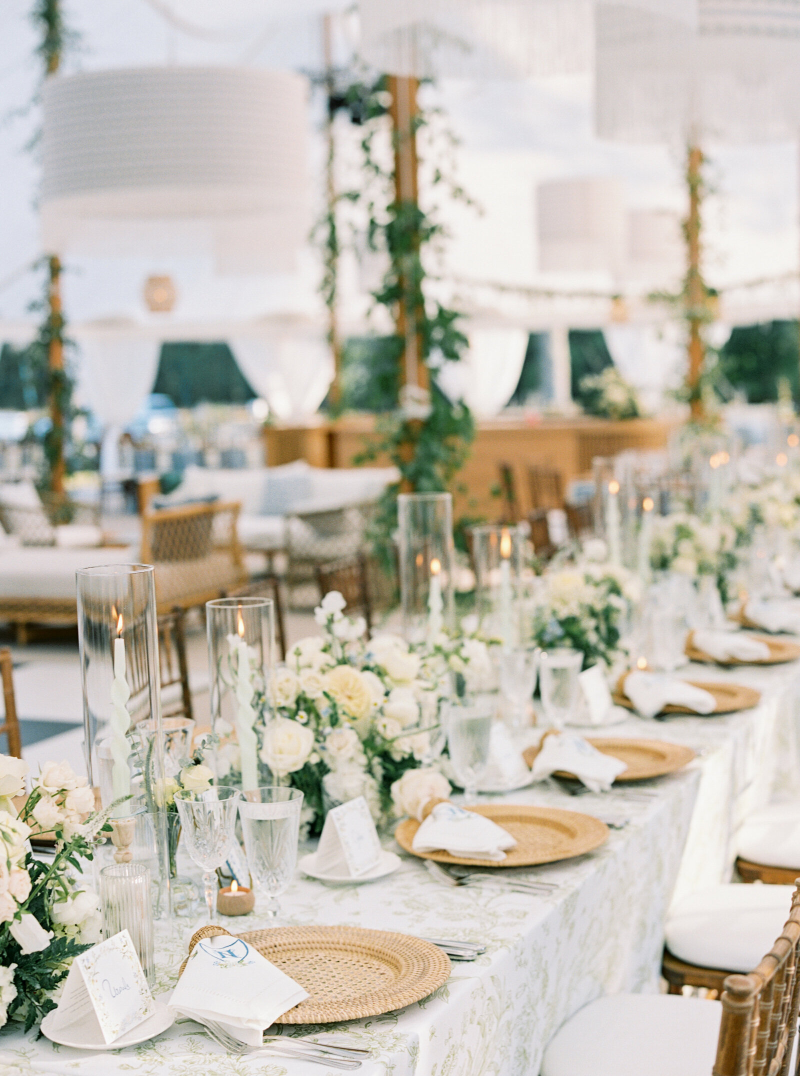 Immersive and Luxury Private Estate and Tented Wedding with Blue, Green and White Color Palette-23