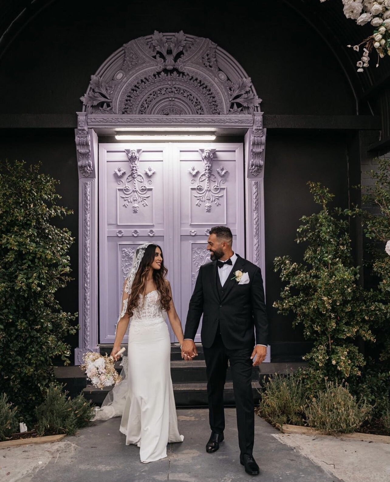 A Whitestone couple celebrating their wedding