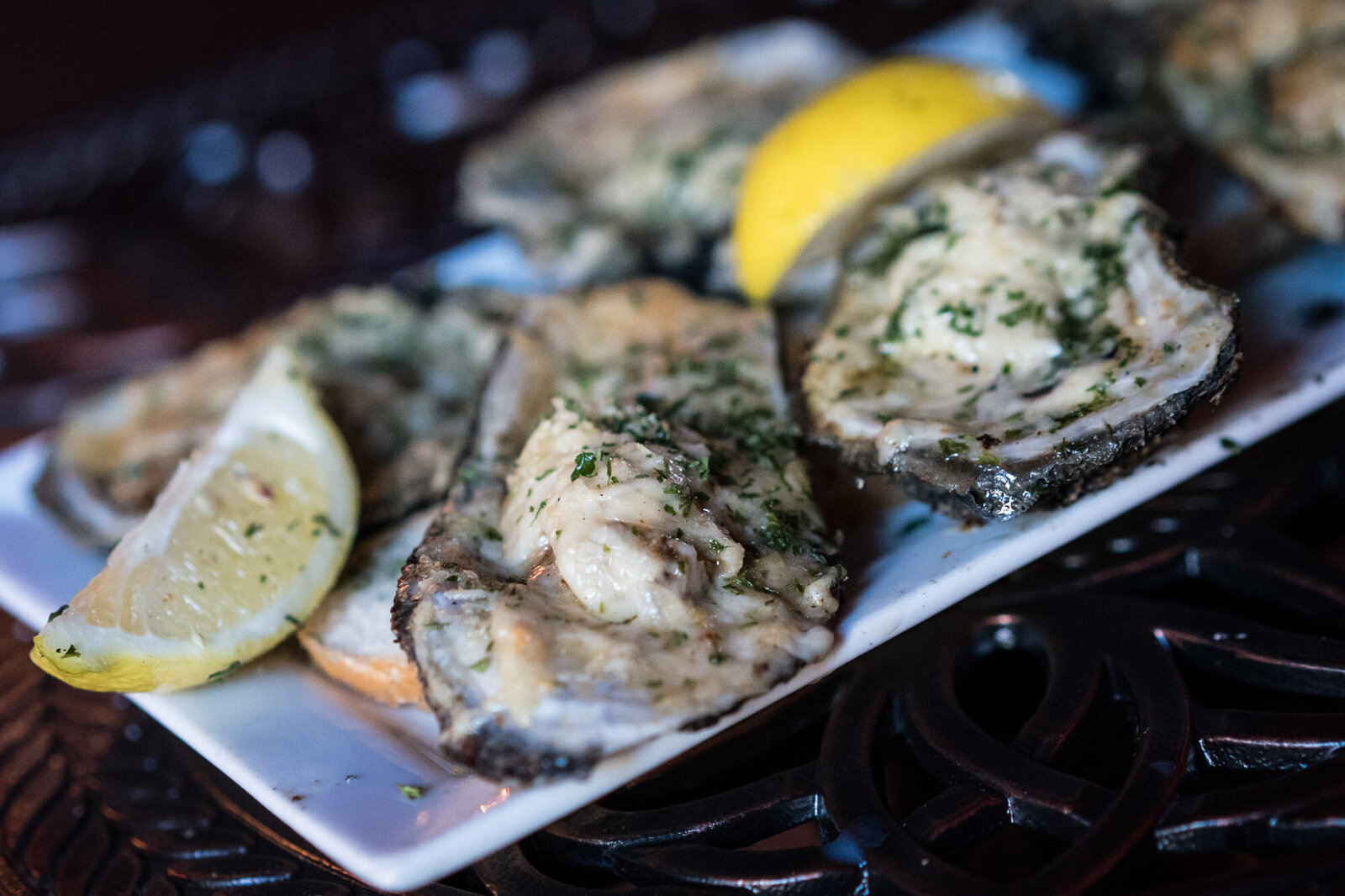 Plate of oysters in Louisiana