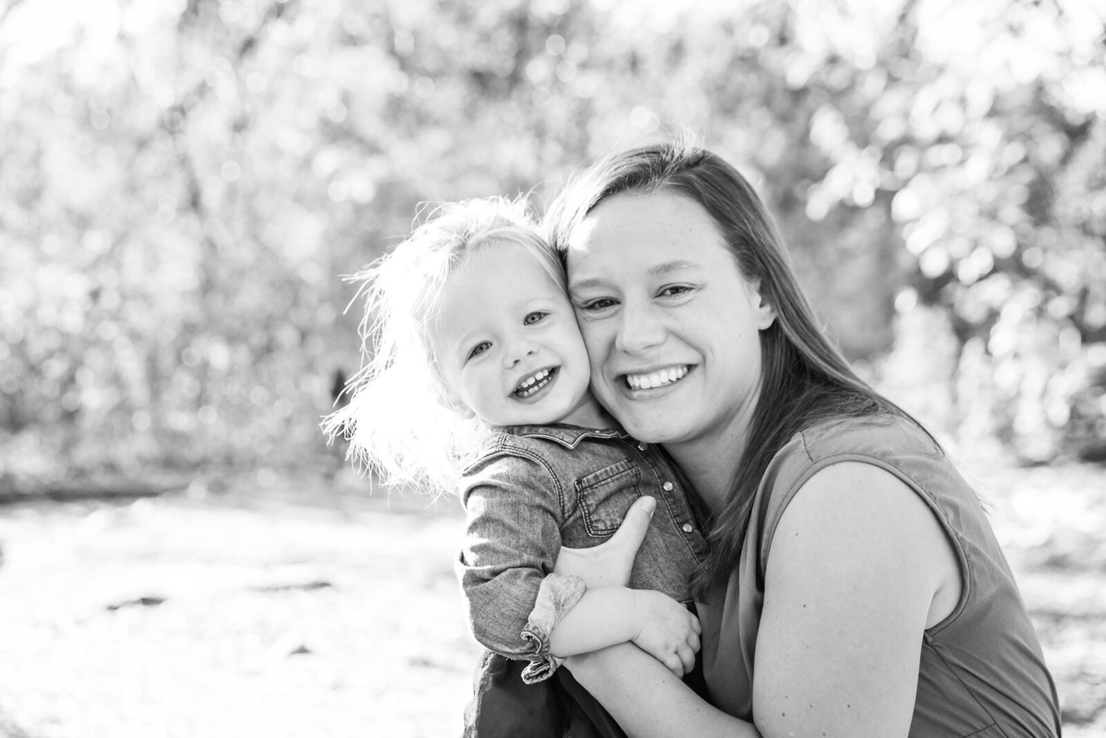 Austin Family Photographer, Tiffany Chapman Photography black and white mother and daughter photo