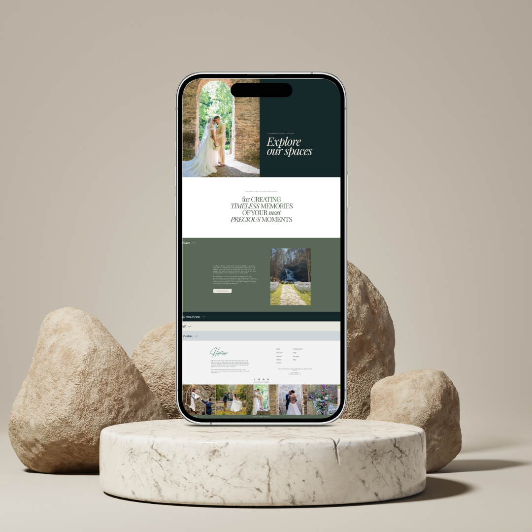 website designer for wedding photographer DC