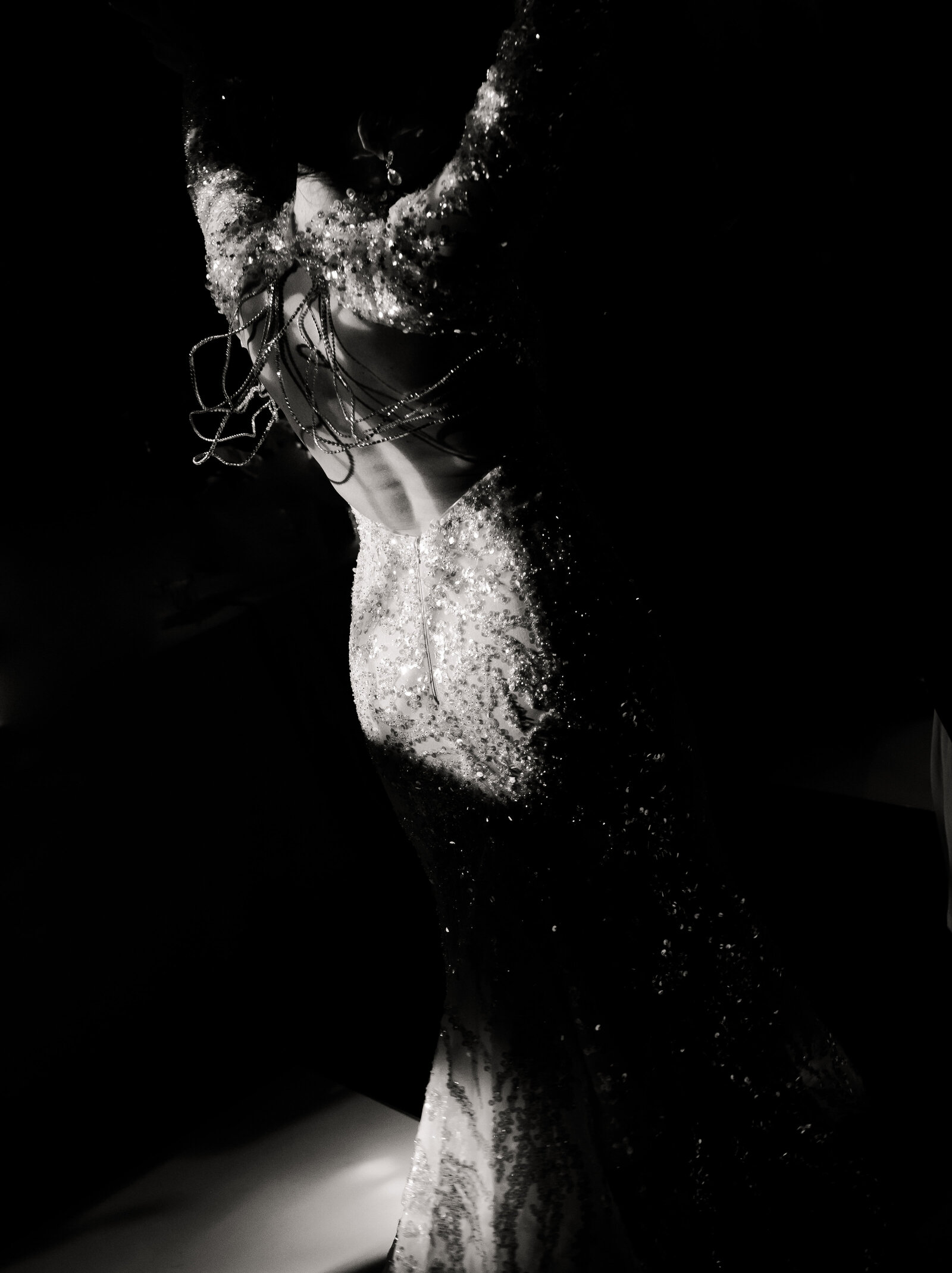 Reception dancing bride with a sparkle dress at Hotel Renegade in Boise Idaho, Emily Battles Photography, High End wedding photographer